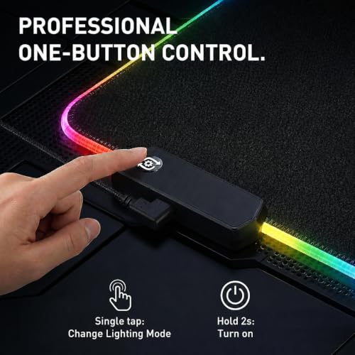 Large RGB Gaming Mouse pad | Extended LED Desk Pad with 13 Lighting Modes, Waterproof, Non-slip, 31.5 inch x 11.8 inch - size: 31.5L x 11.8W inches