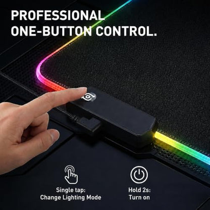 Large RGB Gaming Mouse pad | Extended LED Desk Pad with 13 Lighting Modes, Waterproof, Non-slip, 31.5 inch x 11.8 inch - size: 31.5L x 11.8W inches