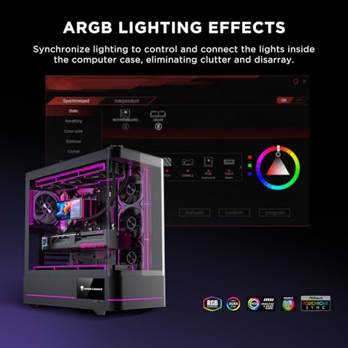 Interstellar V2 RS 120mm PC Reverse Blade Case Fan Infinity Mirror Module Daisy-Chain ARGB Fan Triple Pack Suitable Computer Cooling Fans 360mm AIO Cooler(Black) - color: V2RS Black Reverse-1Piece