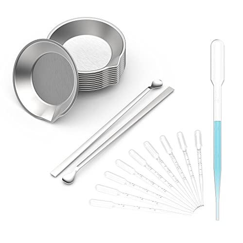 DIYESMART 12pcs Paint Tray, 2pcs Paint Stirrer and 10pcs 3ml Pipette Eyedroppers Suit for Airbrush Painting, DIY Art Craft Painting, Model Painting, Hobby Paint Building Tools, Lightweight… - size: 12102