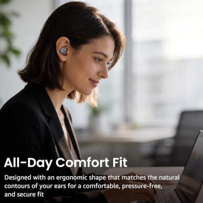 TOZO NC9 Hybrid Active Noise Cancelling Wireless Earbuds, 60H, LED Display | 6 Mic ENC Clear Calls, Deep Bass Sound, IPX8 Waterproof, in Ear Bluetooth 5.3 Headphones,32 EQs via APP, Comfort Fit Ear Buds - color: Gray