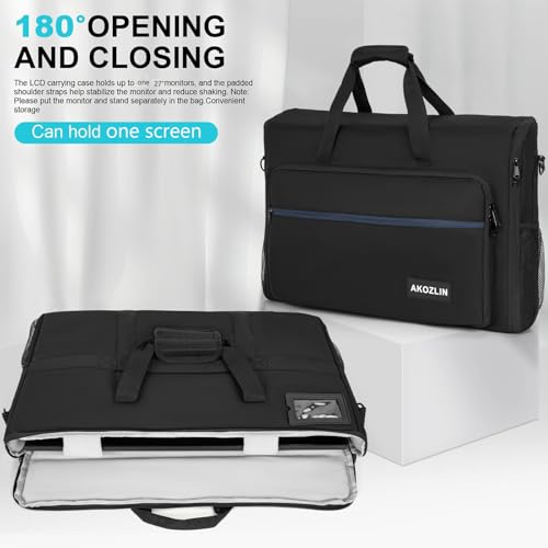 AKOZLIN LCD Screens/TVs Transport Tote Bag for 27" - 32" Displays Padded Monitor Carrying Travel Case (NOT FOR IMAC) With Shoulder Strap Accessories Pocket - size: For 27"- 32" Screen
