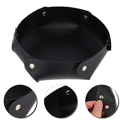 ibasenice Dice Tray for Tabletop Games Pu Dice Storage Holder Folding Tray for Home