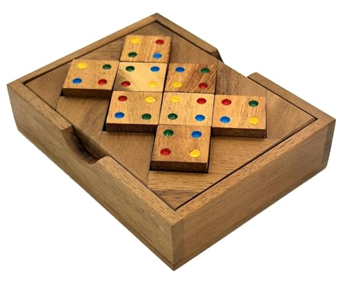 Color Match 8 Pieces Challenging Wooden IQ Puzzle Fun Play and Gift Brain Teaser Game for Adults and Teens - style: 8 Pieces Color Match