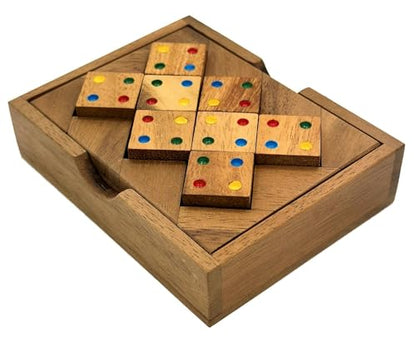 Color Match 8 Pieces Challenging Wooden IQ Puzzle Fun Play and Gift Brain Teaser Game for Adults and Teens - style: 8 Pieces Color Match