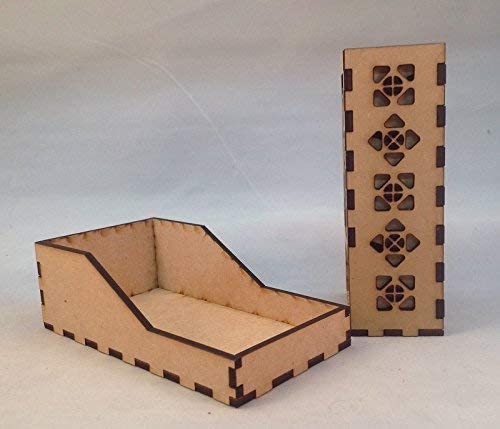 Dragon Mini Dice Tower v1 Red Acrylic Window Laser Cut MDF Unique Fast Shipping