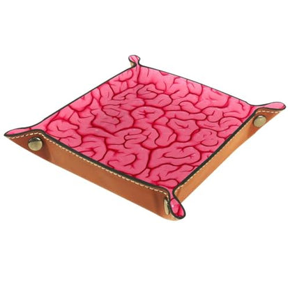 Dice Trays Brain Holder Storage Box for Dice Games Like RPG DND, Leather Dice Holder Portable Folding Rolling Dice Tray, 16x16cm - color: Multi 5