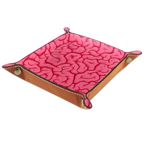 Dice Trays Brain Holder Storage Box for Dice Games Like RPG DND, Leather Dice Holder Portable Folding Rolling Dice Tray, 16x16cm - color: Multi 5