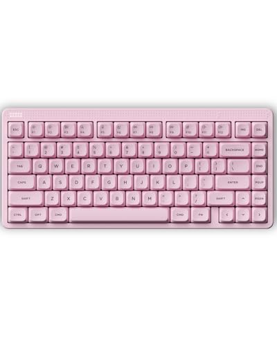 NuPhy Node75 Wireless Mechanical Keyboard, 75% Hot Swappable Custom Keyboard, 82 Keys Computer Gaming Keyboards, Supports Touch Gestures, PBT Keycaps, RGB Backlit, Bluetooth/2.4GHz/USB-C - color: Pink, size: High-profile Brown Max Switch