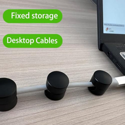 Cable Accessory Organizer Aluminum Wire Organizer Cable Management Clamps Home and Office Cable Management Clamps Sturdy Stylish Durable 5pcs(Black)