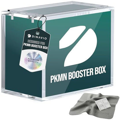 Dinavio Crafthouse PKMN Booster Box Case Acrylic Display Stackable - 8mm + 5mm Ultra Thick Acrylic with N52 Strong Magnets - PKMN Booster Box Case Protector - Compatible with PKMN Booster Boxes - size: PKMN Booster Box Case