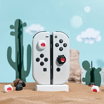 GeekShare Cute Silicone Joystick Thumb Grip Caps, Joystick Cover Compatible with Switch/OLED/Switch Lite,4PCS - BOBO Cat - color: BOBO Cat