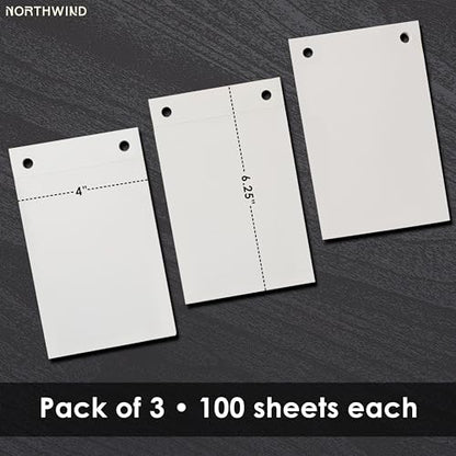 Northwind Personalized Leather Notepad Refill – Made in USA – Custom Monogrammed Full-Grain Desk Jotter with 100 Sheets – Refillable Memo Pad Holder – Personalized Gift for Men, Women, Office, Everyday Notes