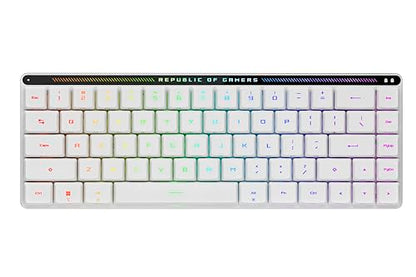 ASUS ROG Falchion RX Low Profile Wireless Gaming Keyboard – 65% Compact TKL, Tri-Mode Connectivity, ROG RX Red Optical Switches, RGB, Touch Panel, Keyboard Cover, PC/Mac Support - White - color: White, size: Red Switch (Low Profile), style: Low Profile Re