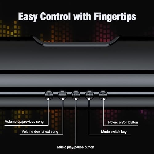 OFFSIR 50W 2.0CH Sound Bar for Smart TV with Bluetooth 5.0 | Optical, coaxial, AUX, USB inputs. 3 EQ modes, adjustable bass/treble. Compact size for TV, PC, gaming, dorm