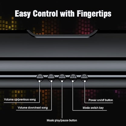 OFFSIR 50W 2.0CH Sound Bar for Smart TV with Bluetooth 5.0 | Optical, coaxial, AUX, USB inputs. 3 EQ modes, adjustable bass/treble. Compact size for TV, PC, gaming, dorm
