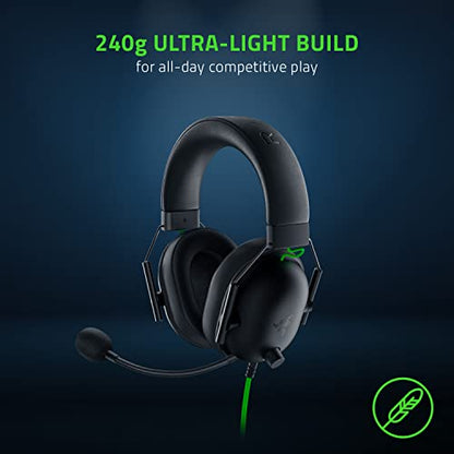 Razer BlackShark V2 X Wired Gaming Headset with 7.1 Surround Sound, 50mm Drivers, Noise Cancelling Mic (Pack of 8) - color: Black, size: USB (Pack of 8), style: PC