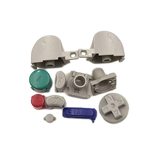 Colorful L R Right Left Trigger Buttons D-Pad Mod Kit Set Full Button Joystick Thumb Grip Thumbstick for NGC Controller Replacement Parts 1