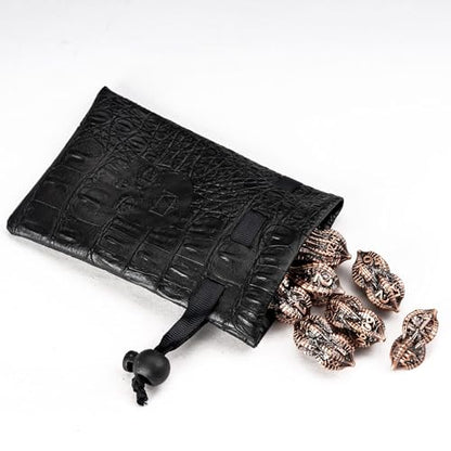 7-Piece Metal Dice Set DND Dice with Dragon Claw Design - Perfect for Dungeons & Dragons RPG Tabletop Role-Playing Games - color: Dragon Claw-ancient Copper