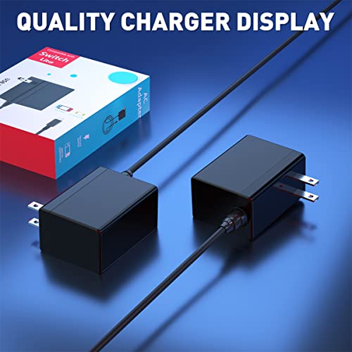 Charger for Nintendo Switch with 5FT Charging Cable, AC Power Supply Adapter for Nintendo Switch/LITE/OLED Work as Original Charger, Support Switch TV Dock Mode Output 15V2.6A USB C Chargers - size: 5FT