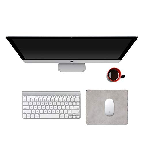 Non-Slip Rubber Base Mousepad for Laptop Computer PC Personality Desings Gaming Mouse Pad Mat 9.45 X 7.87 inch (Leahter Mouse Pad-Gray, 9.45 X 7.87 inch) - color: Leahter Mouse Pad-Gray