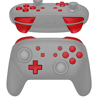 eXtremeRate Passion Red Repair ABXY D-pad ZR ZL L R Keys for Nintendo Switch Pro Controller, DIY Replacement Full Set Buttons with Tools for Nintendo Switch Pro Controller - Controller NOT Included - color: Passion Red