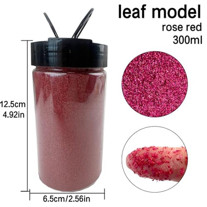 Multicolor Leaf Model - 300ml Miniature Scenery Material for Train Railway, Diorama, Car Scene & Scale Landscape Layouts (Rose red) - color: Rose Red