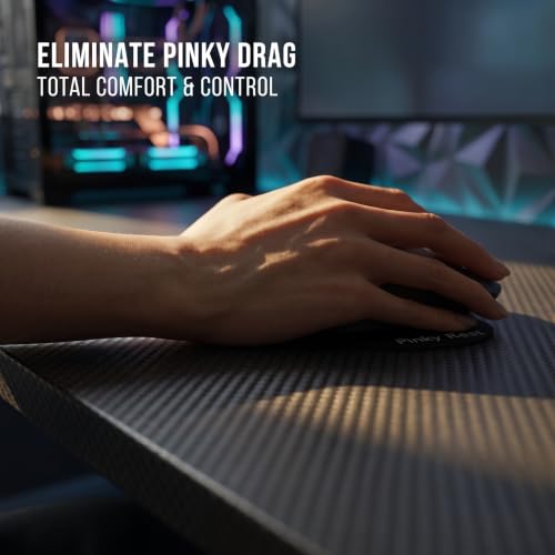 Universal Pinky Finger Rest for Flat-Sided Gaming Mice Ergonomic Grip Mod for Comfort, Aim Stability & Fatigue Relief Adhesive-Free ABS Polymer