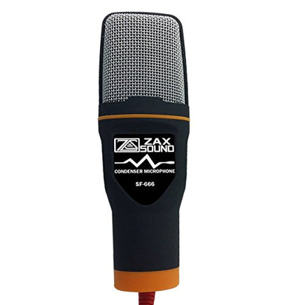 Professional Cardioid Condenser Microphone with Tripod Stand for PC, Laptop, iPhone, iPad, Android Phones, Tablets, Xbox and YouTube Recording, Black
