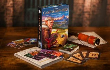 Cartographers Board Game | Award-Winning Game of Map Drawing | Strategy Flip and Write Family Game of Fantasy Cartography | 30-45 Minutes for 1-99 Players Ages 10+ | Thunderworks Games - style: Cartographers