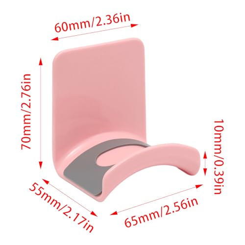 1Pcs Pink ABS Plastic Headphone Stand Hanger, Table Wall Mount Headset Holder Hook, Adhesive Earphones Hangers for Desk Headphone Hanger, Most Headphones and Controller - color: Pink, size: Wall Mount