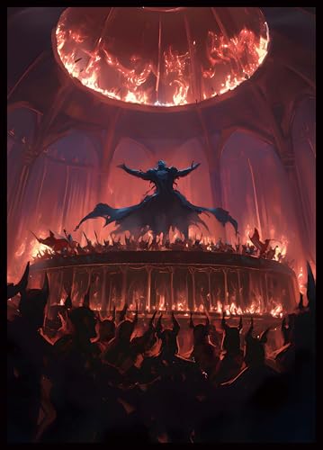 MTG Card Sleeves -Raucous Theater- Surveil Lands - Ultra Clear Front & Matte Finish Back, 100 Count Standard Size Matte Art Sleeve for Magic the Gathering - color: Raucous Theater