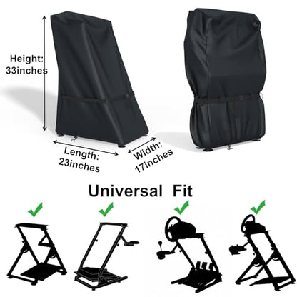 Racing Wheel Stand cover,L26"×W17"×H33"(Cover only; mount sold separately) | Waterproof and dustproof—ideal for protecting your racing simulator equipment when it's not in use or stored in the garage