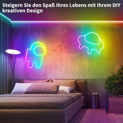 segrass 132Ft Neon Rope Lights,Flexible Led Rope Light Control with App/Remote,Multiple Mode Rope Lights,IP65 Outdoor RGB Led Neon Lights Waterproof,Music Sync Gaming Led Neon Light Strip for Bedroom