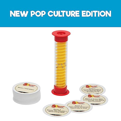 5 Second Rule Game Pop Culture Edition (Mini Tube) - Simple Questions Card Game for Family Fun, Party, Kids, Travel, Game Night & Sleepovers - Think Fast and Shout Out Answers - for Ages 8+ - style: Mini Pop Culture