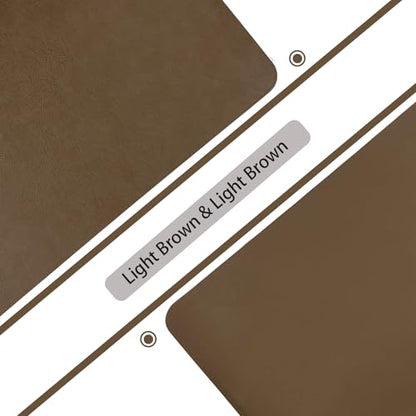 Faux Leather TCG Card Game Playmat, Dark Brown & Black | 13.8"x23.6", Fast Rebound, Waterproof & Easy Clean, Retro Texture with Strap, For MTG FAB, Multi-Function Desk Pad - color: Dark Brown & Black