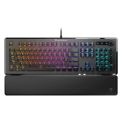 Turtle Beach Vulcan II Full-Size Mechanical RGB Gaming Keyboard | Titan Mechanical Switches, Customizable RGB Keys, Detachable Palm Rest, Media Controls, Aluminum Top Plate, Numpad, Black - color: Black