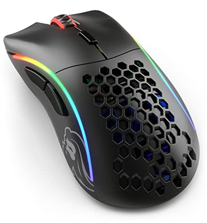 GLORIOUS Model D Wireless Gaming Mouse - 69g Superlight, Lag Free 2.4Ghz Wireless, Up to 71 Hour Battery, RGB, BAMF Sensor, Ergonomic, 6 Buttons - Matte Black - color: Black, style: Model D (Ergonomic)