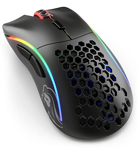 GLORIOUS Model D Wireless Gaming Mouse - 69g Superlight, Lag Free 2.4Ghz Wireless, Up to 71 Hour Battery, RGB, BAMF Sensor, Ergonomic, 6 Buttons - Matte Black - color: Black, style: Model D (Ergonomic)
