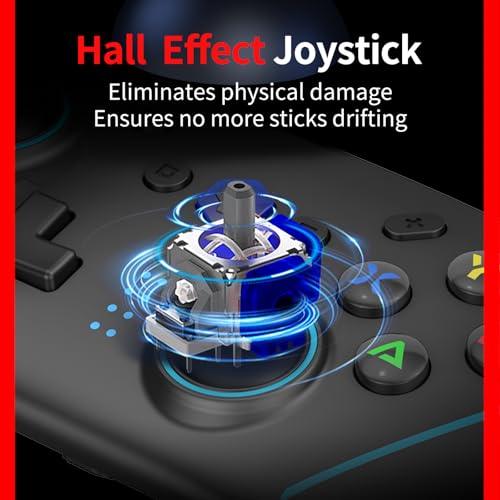 NBCP X8 2 Pack Bluetooth Wireless Pro Controller Dual Pack, Bluetooth Gamepad for Nintendo Switch/OLED/Lite/Switch 2, PC, Android, iOS - Hall Effect Joystick No Drift, Dual Vibration, Turbo, 2 Back Macro