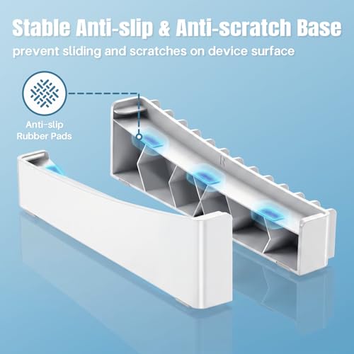 ZYTHRONE Horizontal Stand Compatible with PS5 Slim & Pro Console, Base Stand for PlayStation 5 Slim/Pro Disc & Digital Editions, Hold 12 Pcs Game Disc (Not for PlayStation 5 2020), White - color: White