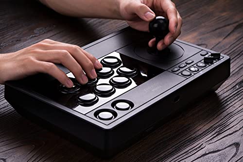 8BitDo 2.4g Wireless Arcade Fight Stick with 3.5mm Audio Jack, Mic Mute Button & Joystick Mapping Button for Xbox Series X|S, Xbox One and Windows 10 - Officially Licensed (Black) - color: Black