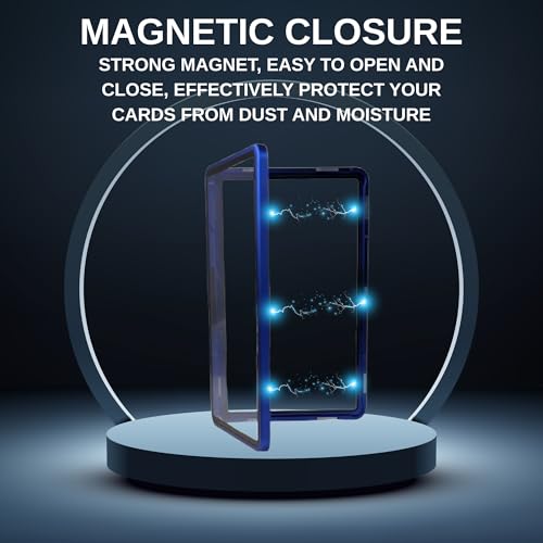 RedCap Magnetic Aluminum PSA Graded Card Holder 35PT Premium PSA Slab Protector Display Case with UV Resistant Glass Fits Standard PSA Graded Sports Trading Cards - Electric Blue - color: Electric Blue