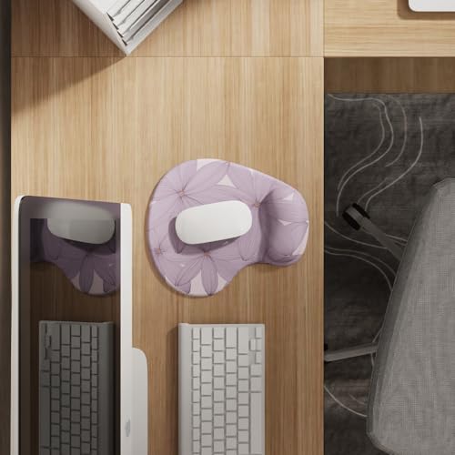 Office Mousepad with Gel Wrist Support - Ergonomic Gaming Desktop Mouse Pad Wrist Rest - Design Gamepad Mat Rubber Base for Laptop Computer -Silicone Non-Slip Special-Textured Surface (17Violet) - color: 17Violet