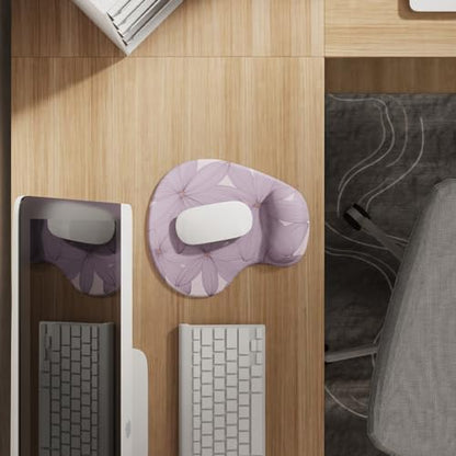 Office Mousepad with Gel Wrist Support - Ergonomic Gaming Desktop Mouse Pad Wrist Rest - Design Gamepad Mat Rubber Base for Laptop Computer -Silicone Non-Slip Special-Textured Surface (17Violet) - color: 17Violet