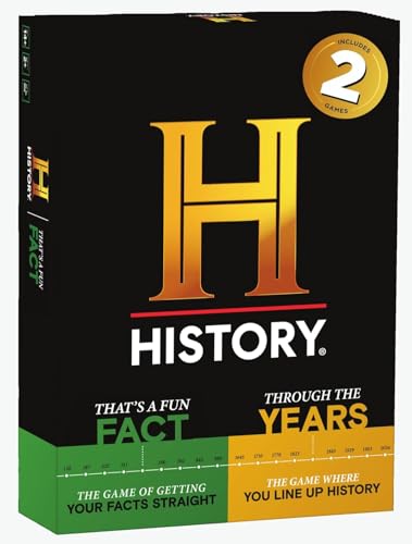 History Channel 2-in-1 Edition - Through The Years/That's A Fun Fact - General Knowledge Super Trivia Chronology Timeline Party Card Game for Adults, Family, Teen in The Pursuit of Trivial Knowledge