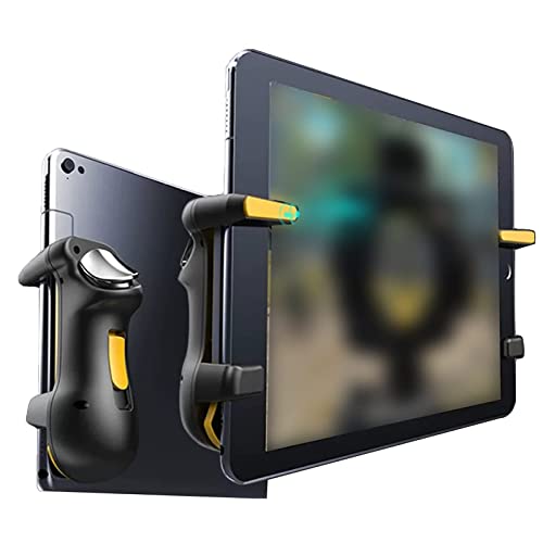 VLUOO Tablet Gaming Triggers, Universal 4-Finger Game Controller with Adjustable Frequency, Capacitive Sensitive Shoot/Aim Triggers for iPad Android Tablet PUBG/Fortnite Mobile Gaming