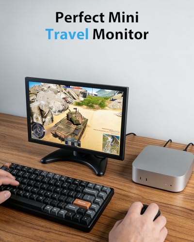 10.5 inch Security Monitor Metal Case for Camera Mini PC | 16:10 1920×1280, HDMI & VGA Port, Dual Speakers, High Brightness