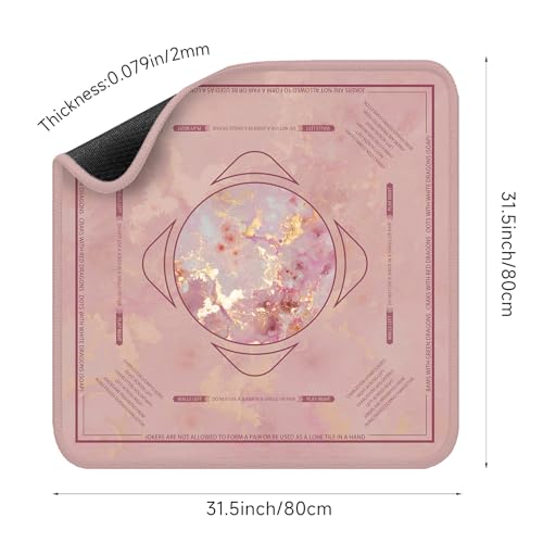 Mahjong Mat for Table - Durable Mahjong Table Cover with Unique Design, Premium Mahjong Accessories, Perfect Mahjong Gifts for Women, Game Mat for Mahjong and Board Game Enthusiasts (Opal Rose Luxe) - style: Opal Rose Luxe
