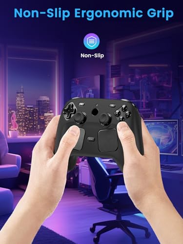 Oshmirian Case Cover for Steam Controller 2 2026,Soft Silicone Protector Cover,Skin Case for Steam Controller 2 with Button Cap, Anti-Scratch,Shockproof,Black - color: Black